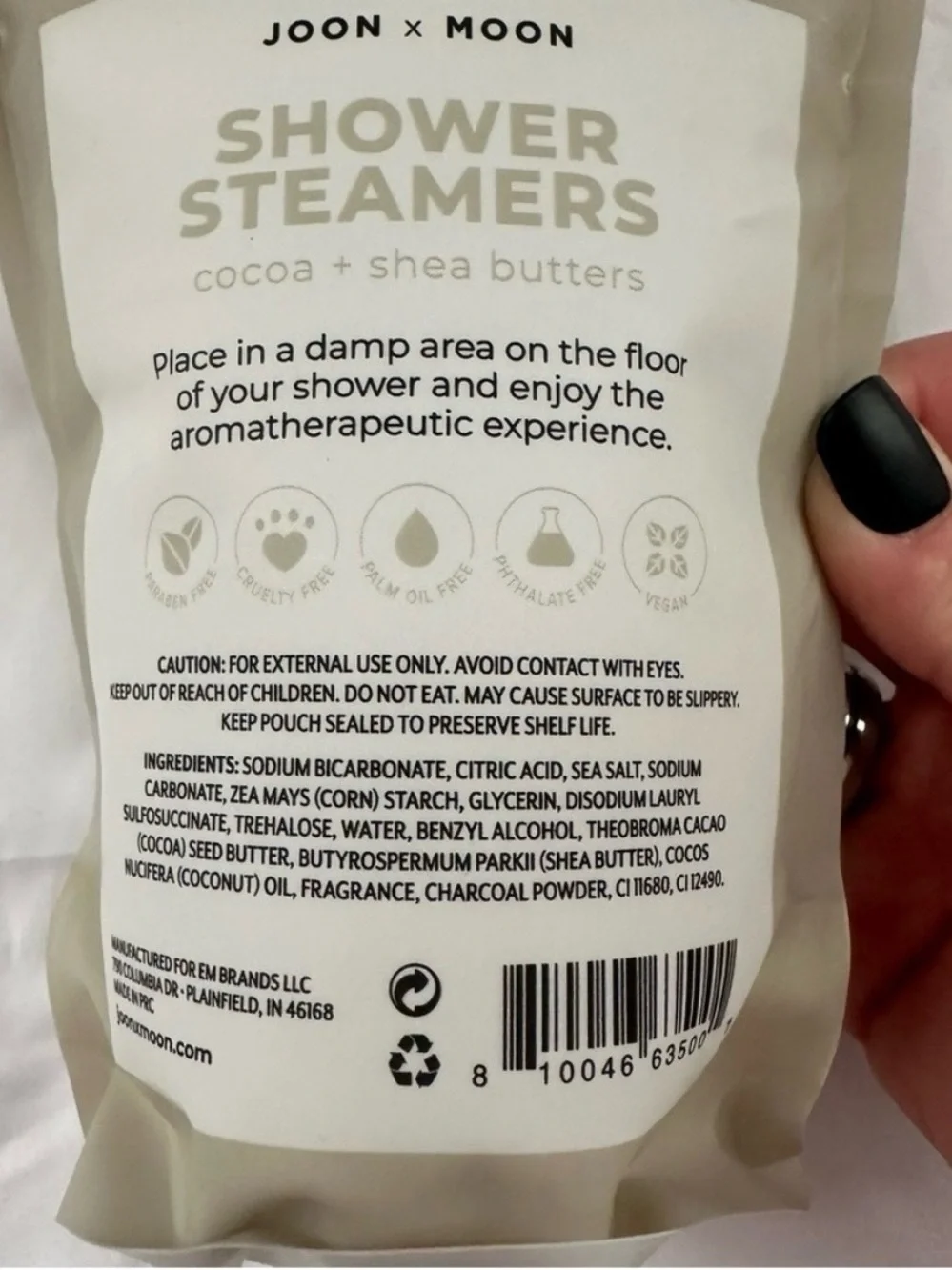 Joon x Moon Coconut Shower Steamers - Cocoa & Shea Butters (7 Tablets) 4.9oz
